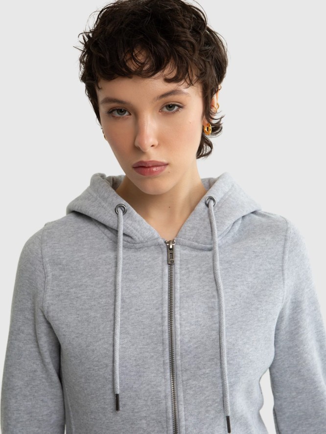 Bluza damska z kapturem szara Laurisana 901