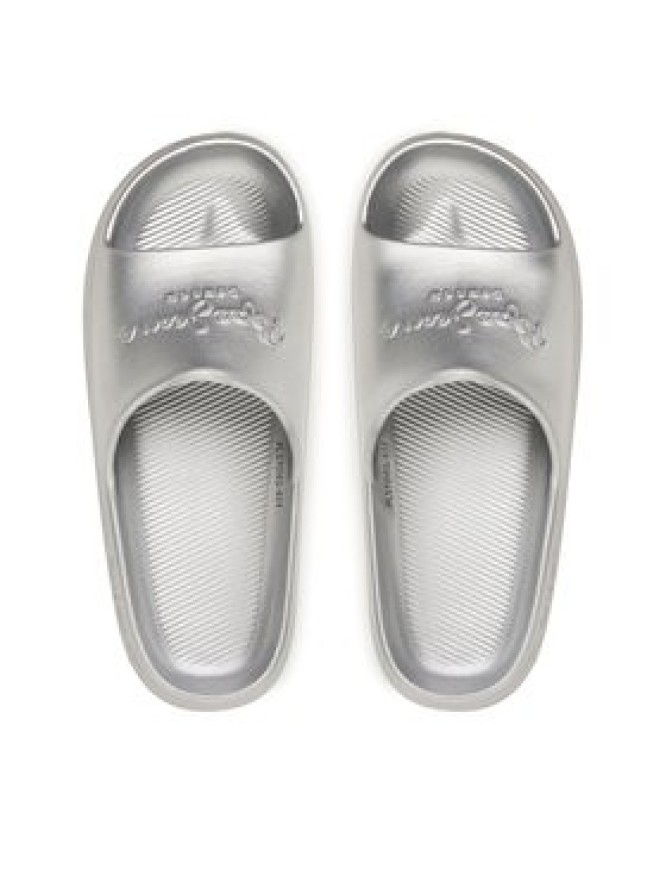 Pepe Jeans Klapki Beach Slidemet PLS70165 Srebrny