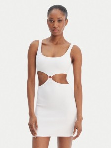 Banana Moon Sukienka letnia Friday Scrunchy JAA10 Biały Slim Fit