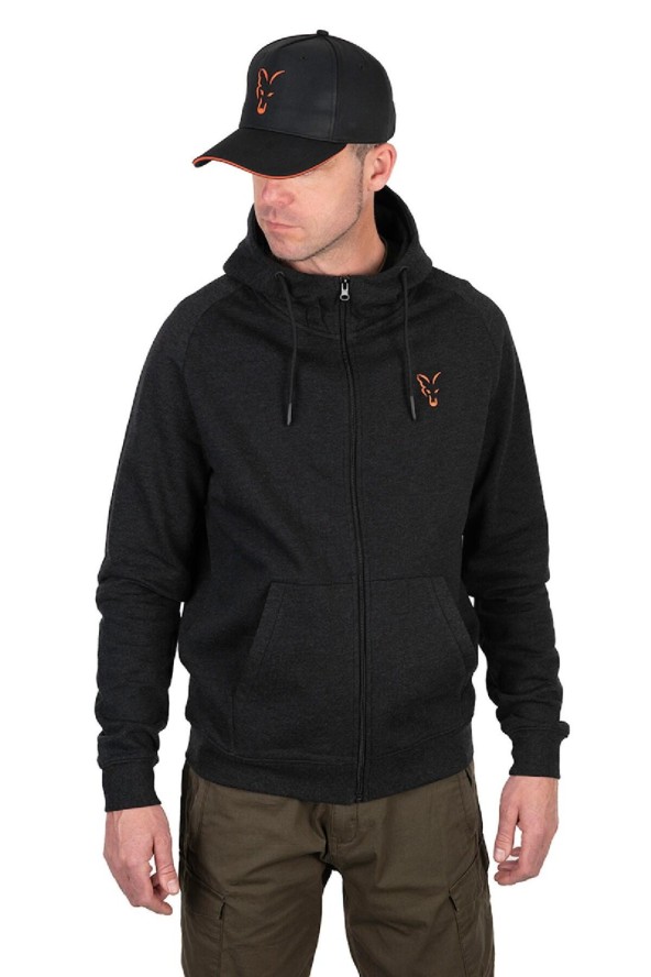 Bluza Wędkarska Z Kapturem Fox Collection Lw Hoody Black/Orange