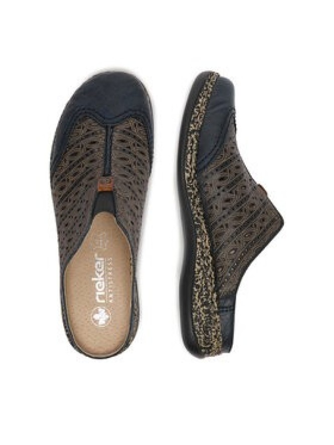 Rieker Klapki CEO-46376-14 Granatowy