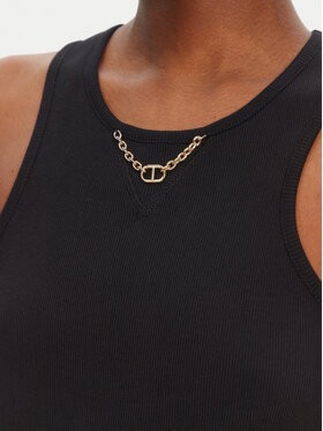 TWINSET Top 251TT2400 Czarny Slim Fit