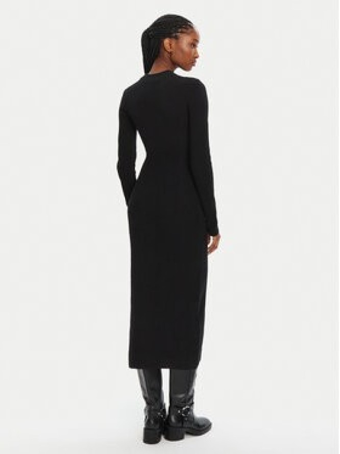 STAUD Sukienka dzianinowa Ramona R24F2208WN Czarny Slim Fit