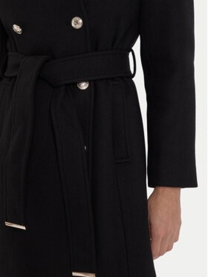 Morgan Płaszcz wełniany 242-GEVA Czarny Regular Fit