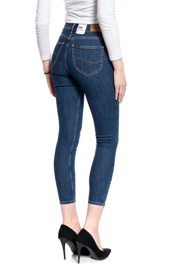 DAMSKIE SPODNIE JEANSOWE LEE Scarlett High Zip STONE TRAVIS L31BMOBJ 112107036