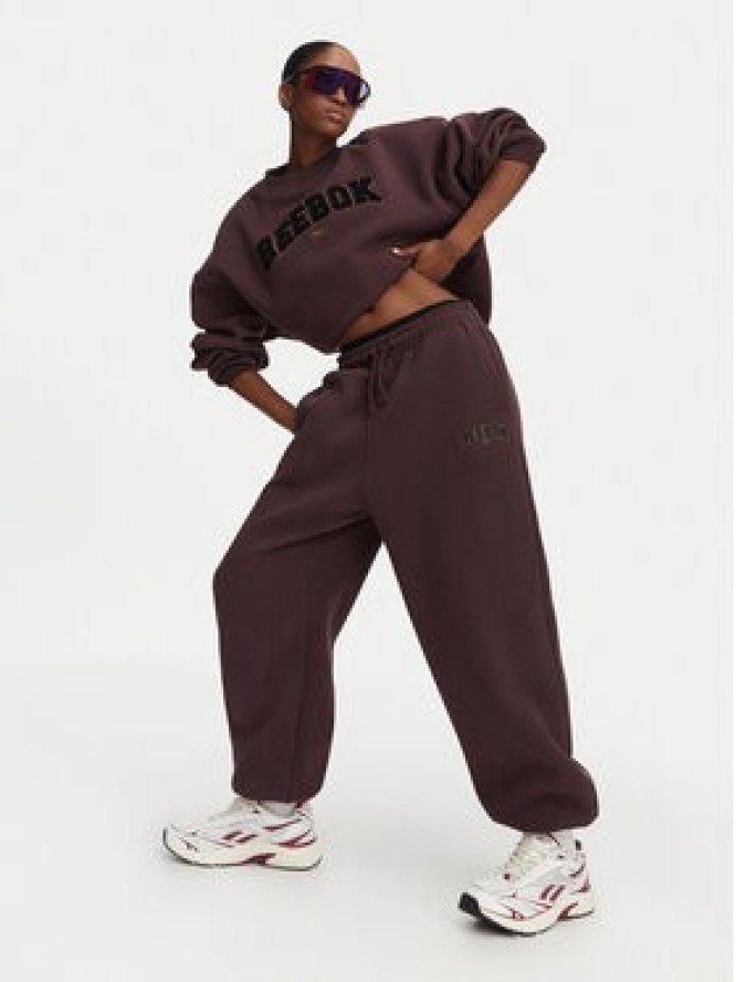 Reebok Spodnie dresowe Iza RK25687CCW Brązowy ciemny Regular Fit
