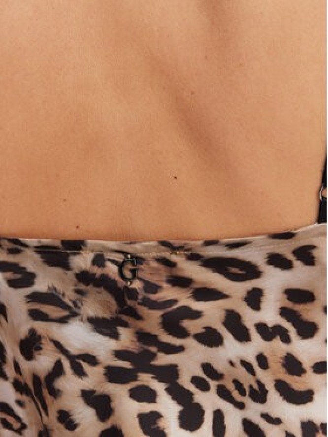 Guess Sukienka wieczorowa W5GT10 WF1T2 Brązowy Slim Fit