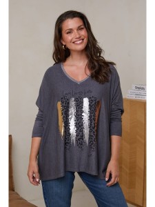 Curvy Lady Sweter w kolorze antracytowym rozmiar: 44/46