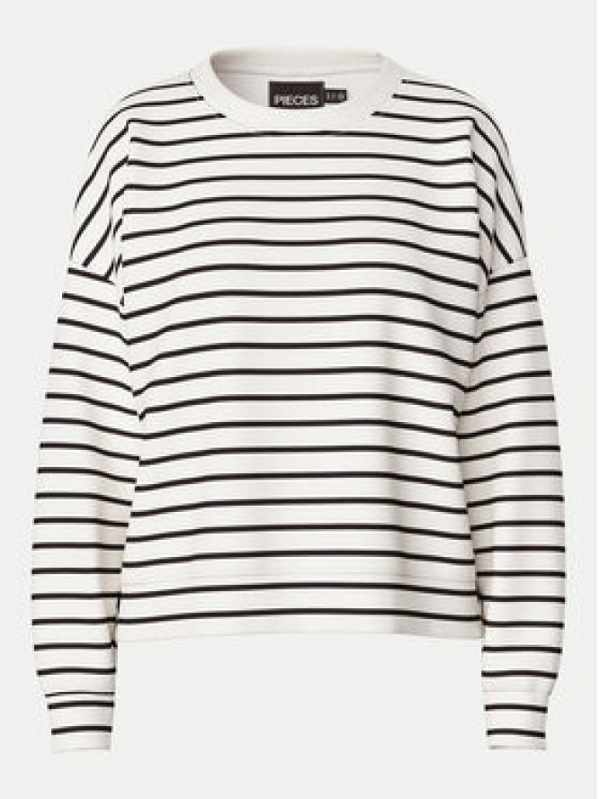 Pieces Bluzka Chilli 17146886 Écru Regular Fit