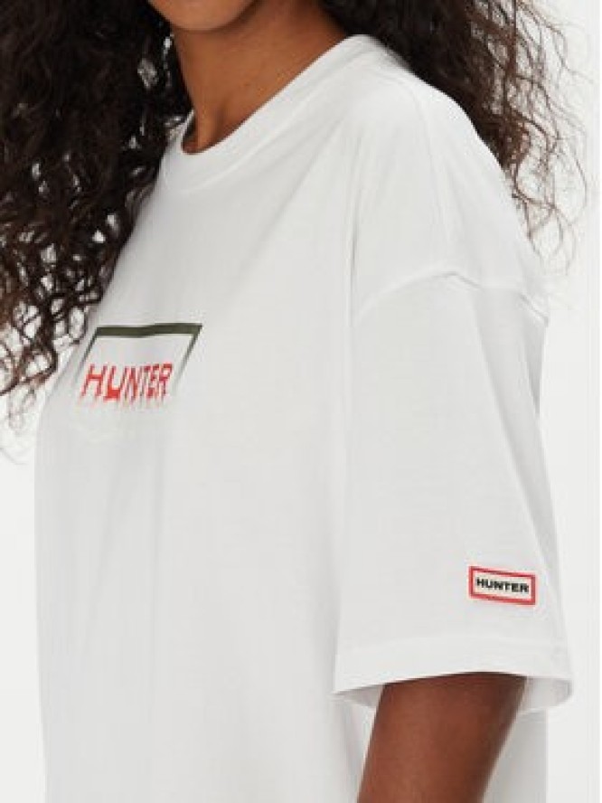 Hunter T-Shirt Abele UNISEX HARU0007251 Biały Regular Fit