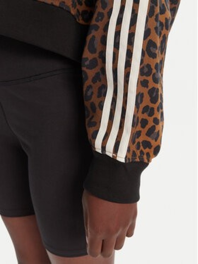 adidas Bluza Leopard JW7303 Brązowy Regular Fit