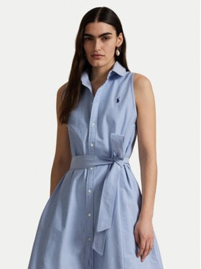 Polo Ralph Lauren Sukienka koszulowa 211906437006 Niebieski Regular Fit