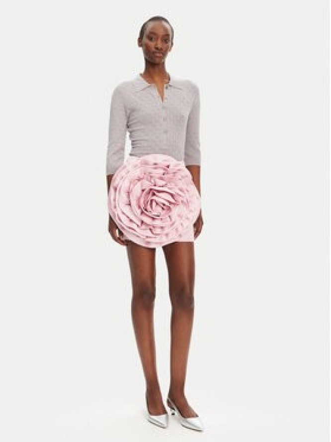 ROTATE Spódnica mini 1137841011 Różowy Slim Fit