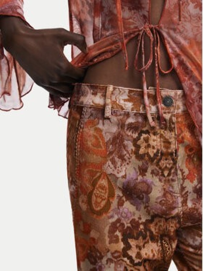 Desigual Spodnie materiałowe Romantica 25WWPW02 Pomarańczowy Regular Fit