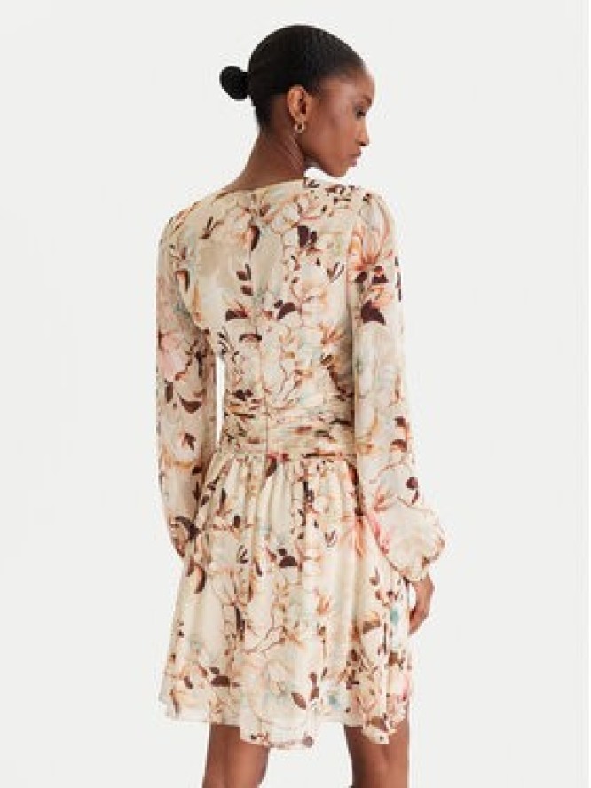 Guess Sukienka koktajlowa W5YK20 WDW82 Beżowy Regular Fit