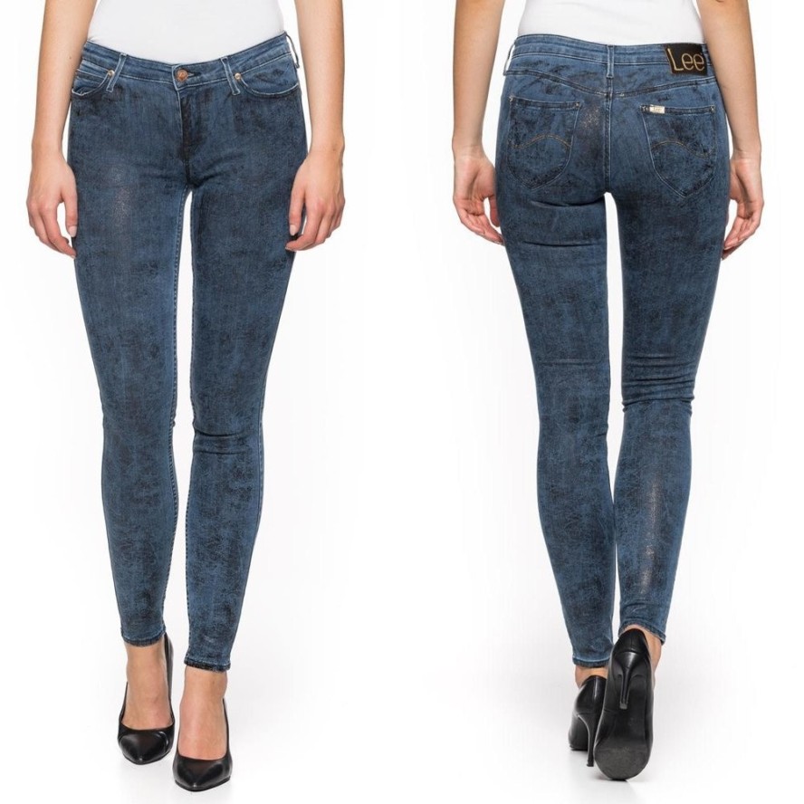 SPODNIE DAMSKIE LEE SKIN TO SKIN BLACK FOIL L528WSSY