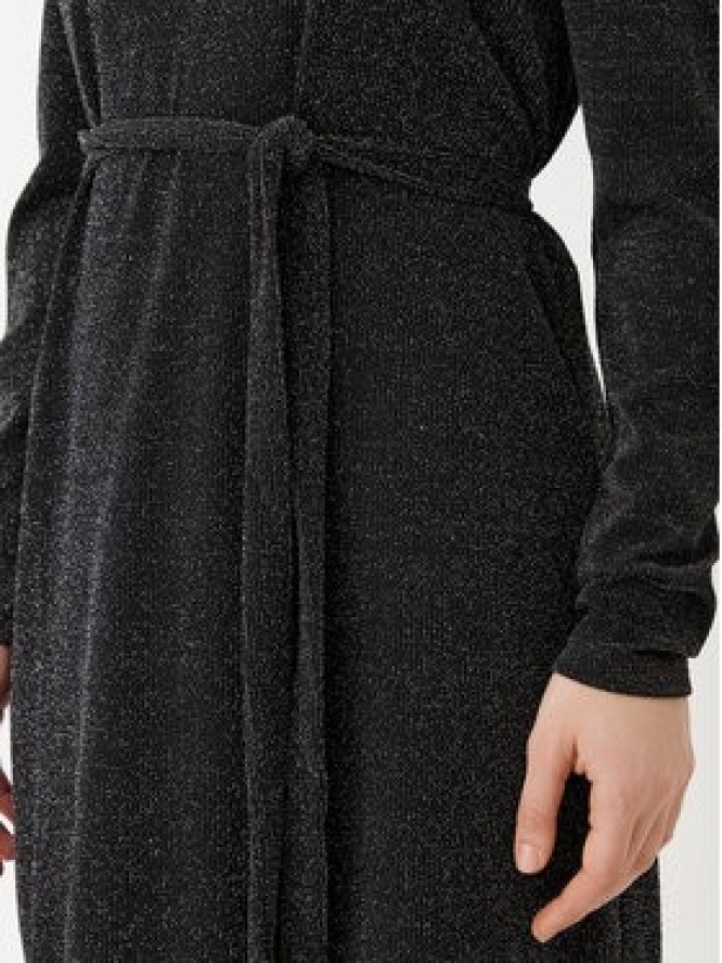 Vila Sukienka dzianinowa Eleina 14100741 Czarny Regular Fit