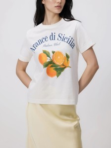 T-shirt z nadrukiem - złamana biel