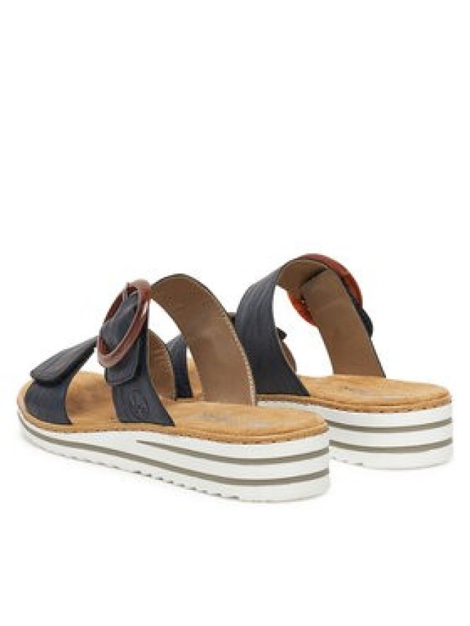 Rieker Klapki V0692-14 Granatowy