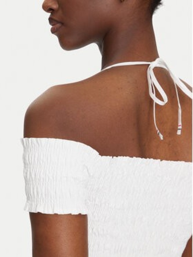 Tommy Jeans Sukienka letnia DW0DW20343 Biały Slim Fit