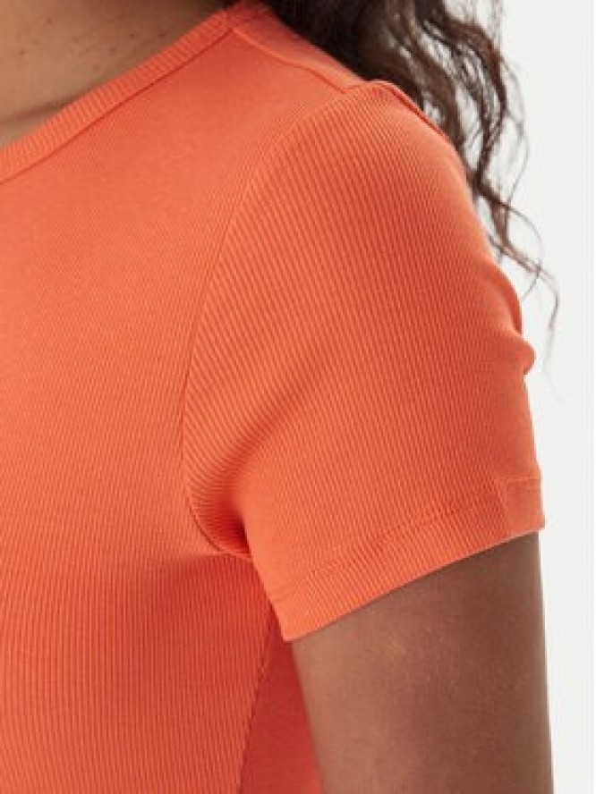 Tommy Jeans T-Shirt Badge DW0DW17881 Pomarańczowy Slim Fit