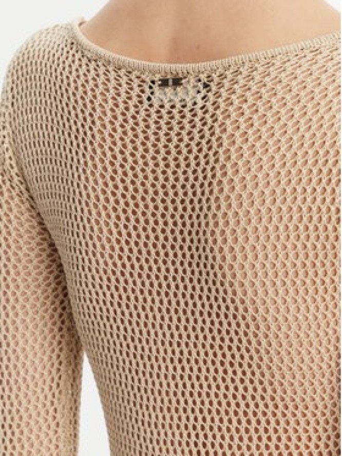 Fracomina Sukienka dzianinowa FS25SD5004K514O7 Beżowy Slim Fit