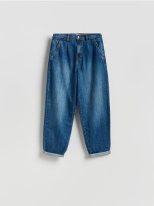 Jeansy barrel leg - niebieski