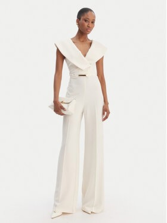 Simona Corsellini Kombinezon P26CPTU00701 Écru Regular Fit