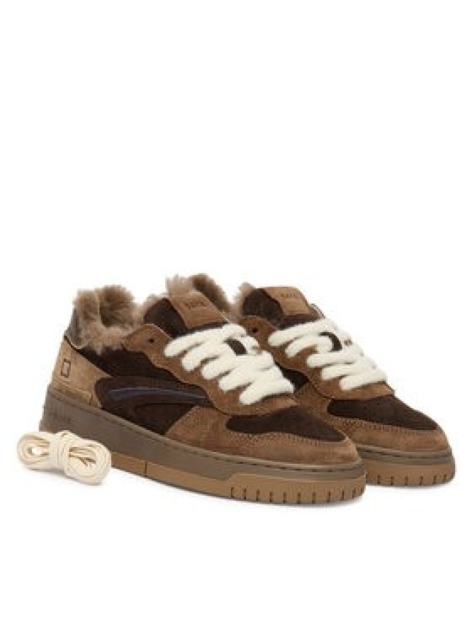 D.A.T.E. Sneakersy Torneo Pure Fur Mono W431-TPF-MN Brązowy