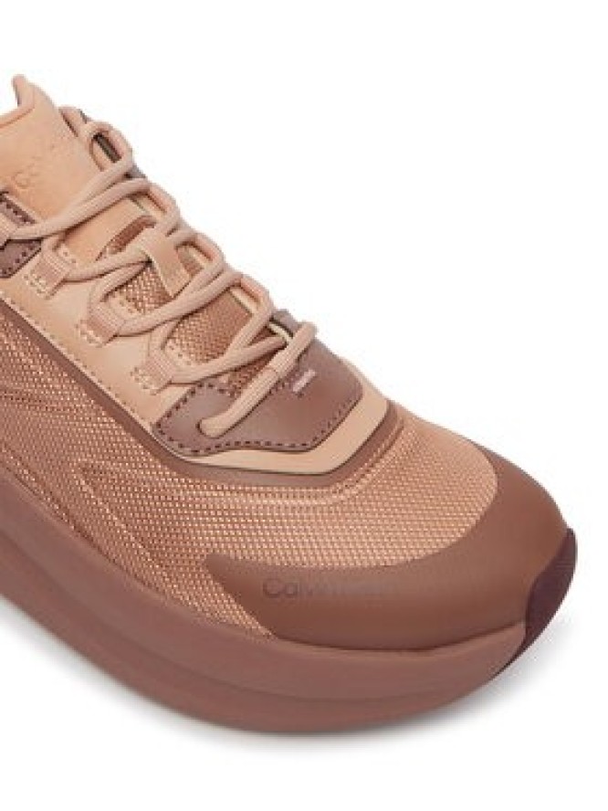 Calvin Klein Sneakersy Chunky Runner Laceup Hf Blst Ny HW0HW03111 Brązowy