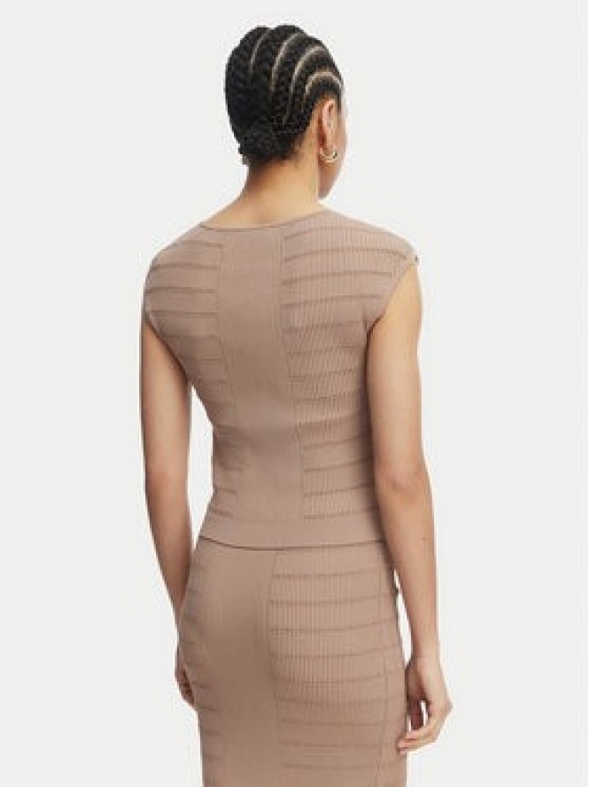 Guess Bluzka W5YR12 Z0130 Brązowy Regular Fit