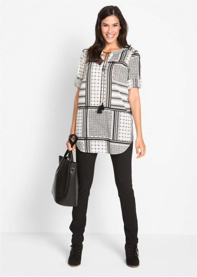 Długa tunika z czystej bawełny