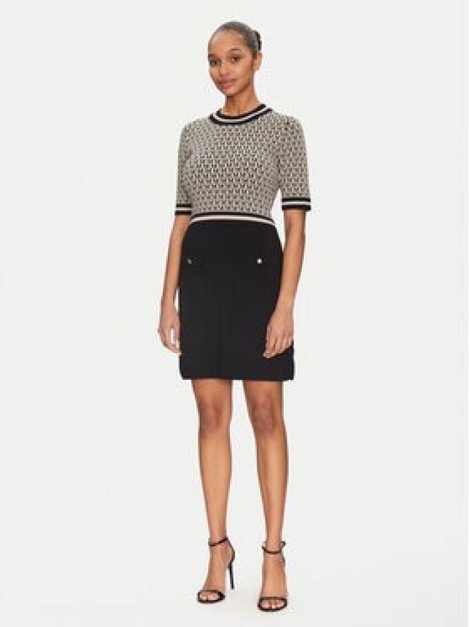 Morgan Sukienka dzianinowa 251-RMESTEM Beżowy Slim Fit