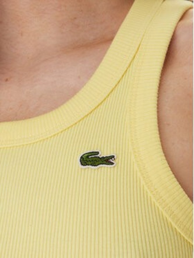 Lacoste Top TF5388 Żółty Slim Fit