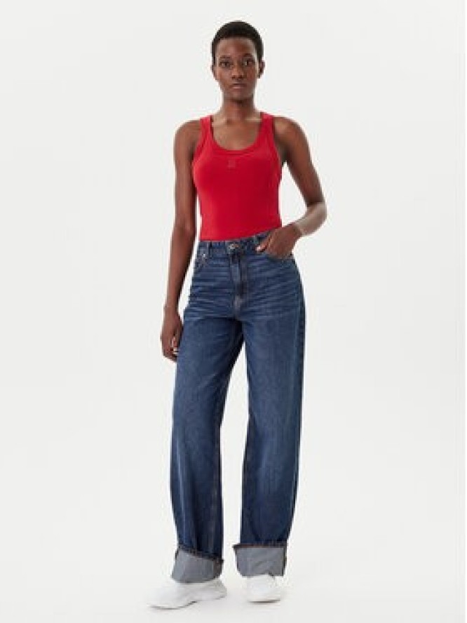 HUGO Top Datamia 50514489 Czerwony Slim Fit