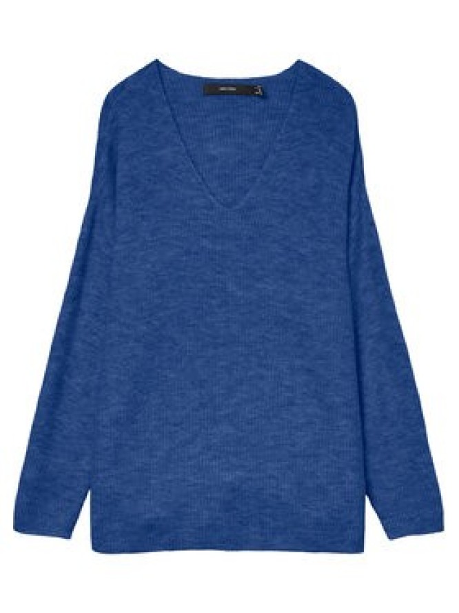 Vero Moda Sweter Crewlefile 10233357 Niebieski Loose Fit