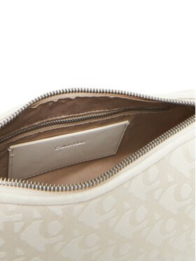 Calvin Klein Jeans Torebka Ckj Monogram Drop Sm Shoulder Ba LV04K3142G Écru