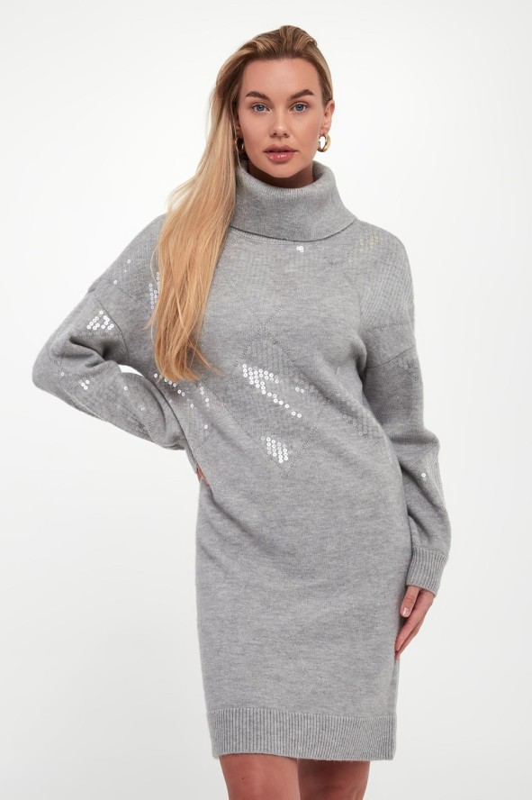 Sukienka swetrowa z golfem JOSEPH RIBKOFF
