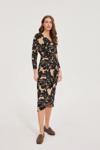 Wzorzysta sukienka czarna