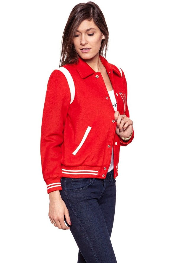 DAMSKA KURTKA PRZEJŚCIOWA WRANGLER BOMBER JACKET SALSA RED W4130VUWN 112128766