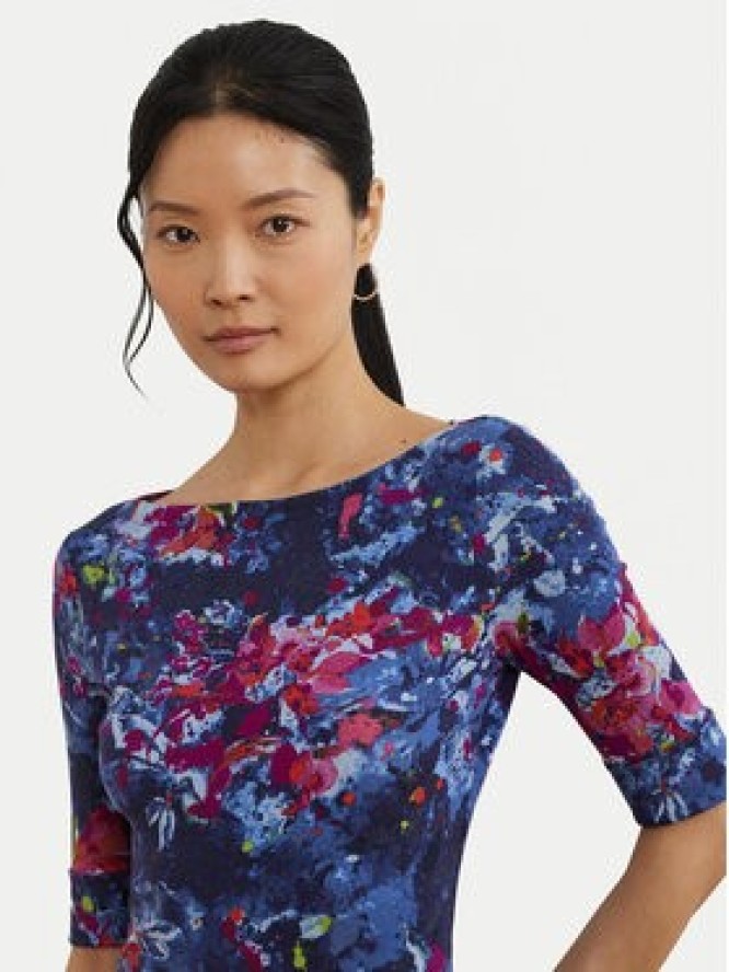 LAUREN RALPH LAUREN Bluzka 200971065001 Granatowy Slim Fit