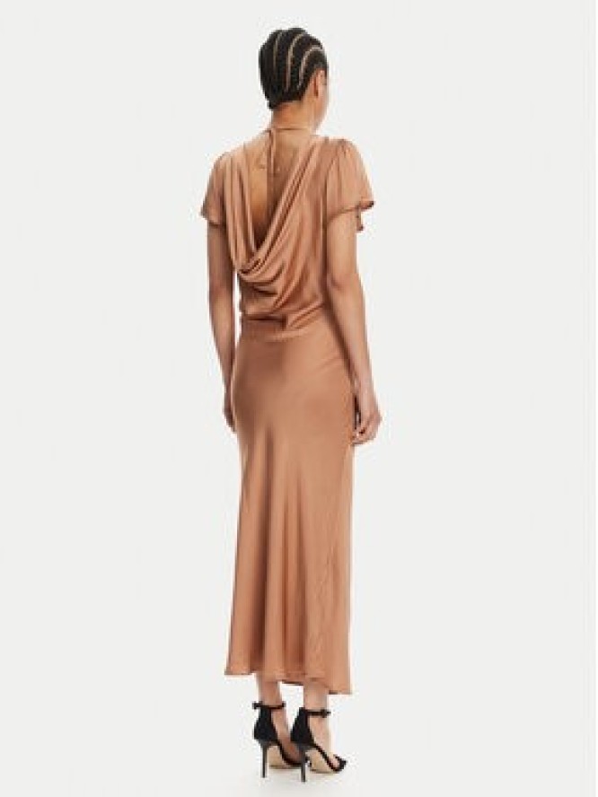 ViCOLO Sukienka wieczorowa TD0767 Brązowy Regular Fit