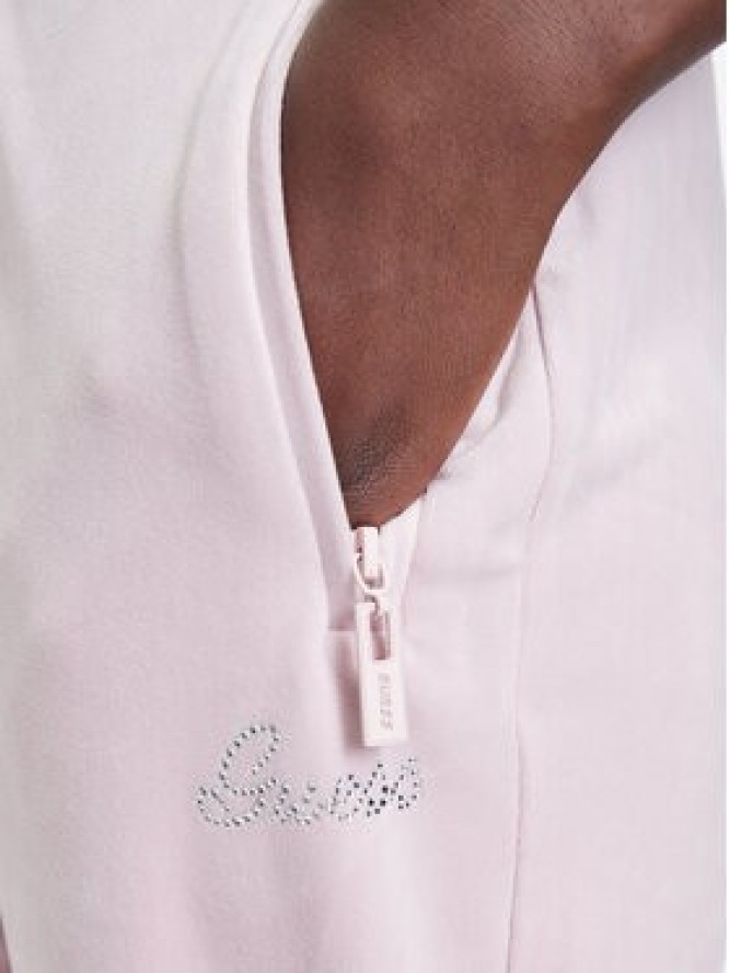 Guess Spodnie dresowe V6BB11 K6304 Różowy jasny Regular Fit