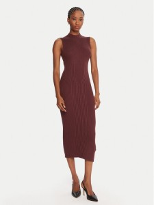 Guess Sukienka dzianinowa W5BK23 Z3OW2 Brązowy Slim Fit