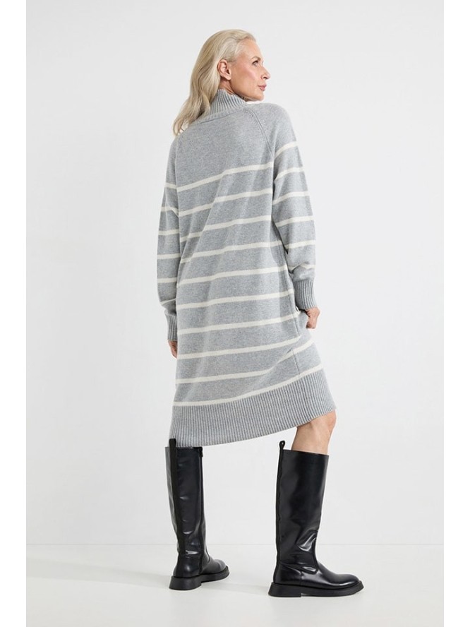 Josephine & Co Sukienka "Anika" w kolorze jasnoszaro-białym rozmiar: XXL