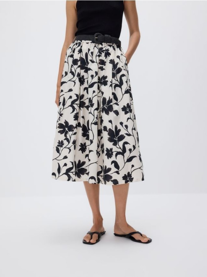 Spódnica z paskiem - wielobarwny