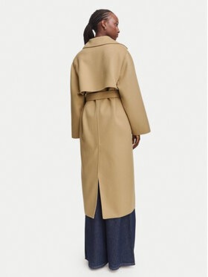 Weekend Max Mara Płaszcz wełniany Operoso 2625016011 Brązowy jasny Regular Fit