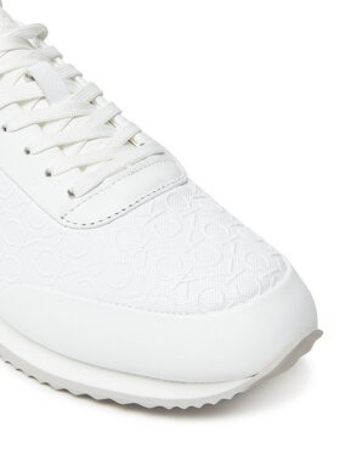 Calvin Klein Sneakersy Runner Lace Up Mono Pu HW0HW02574 Biały