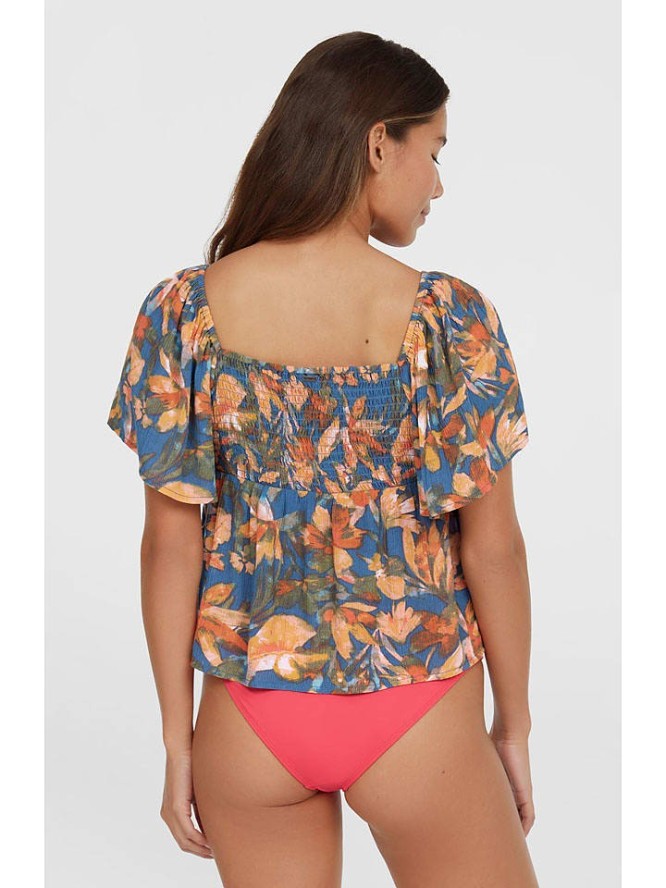 O'Neill Bluzka "Hughes" w kolorze niebieskim ze wzorem rozmiar: L