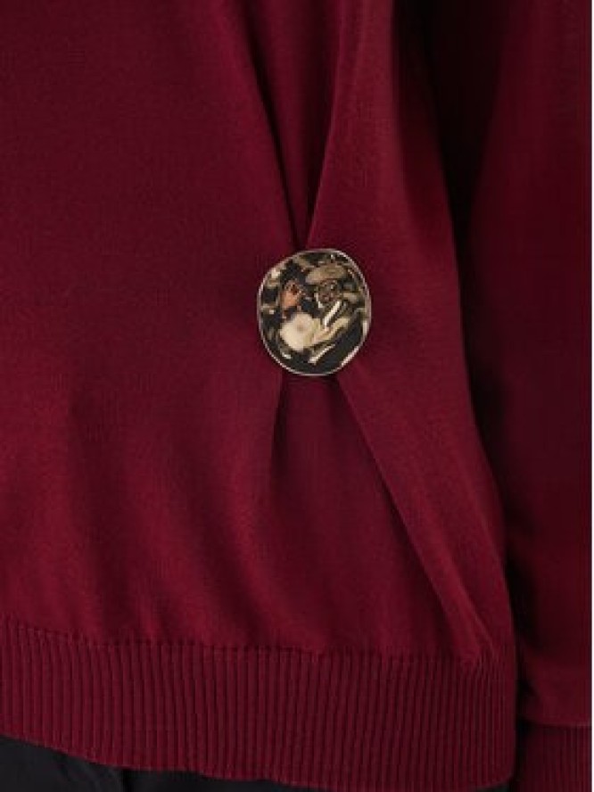 Simona Corsellini Sweter A25CPMGE0301 Czerwony Regular Fit